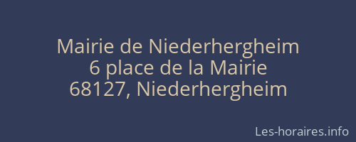 Mairie de Niederhergheim