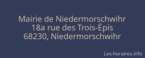 Mairie de Niedermorschwihr