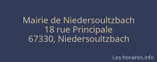Mairie de Niedersoultzbach