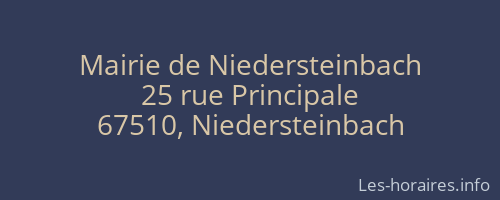 Mairie de Niedersteinbach