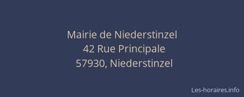 Mairie de Niederstinzel