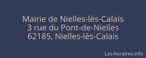 Mairie de Nielles-lès-Calais