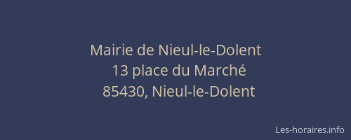 Mairie de Nieul-le-Dolent