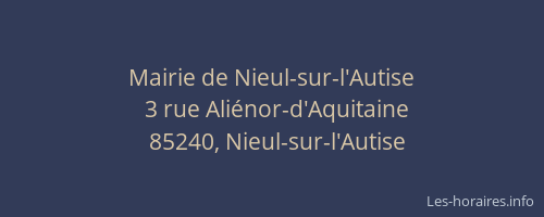 Mairie de Nieul-sur-l'Autise