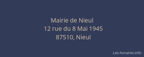 Mairie de Nieul