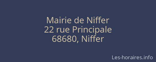 Mairie de Niffer