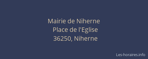 Mairie de Niherne