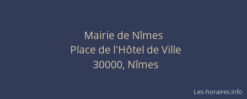 Mairie de Nîmes