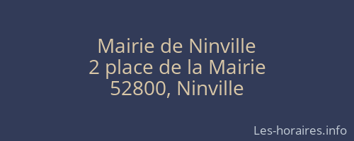Mairie de Ninville
