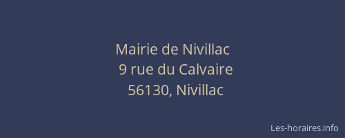 Mairie de Nivillac