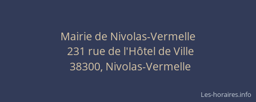 Mairie de Nivolas-Vermelle