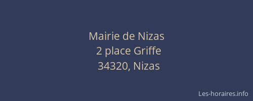 Mairie de Nizas