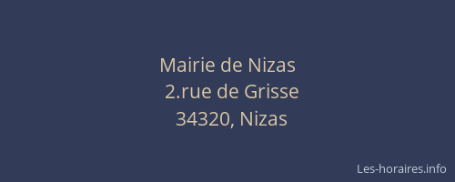 Mairie de Nizas