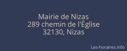 Mairie de Nizas
