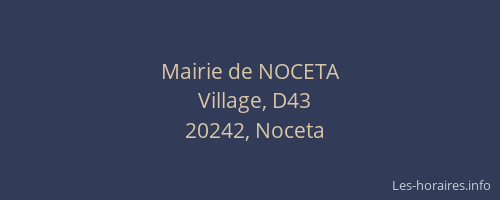 Mairie de NOCETA