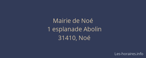 Mairie de Noé