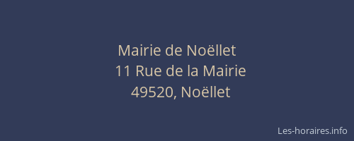 Mairie de Noëllet