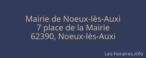 Mairie de Noeux-lès-Auxi