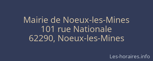 Mairie de Noeux-les-Mines