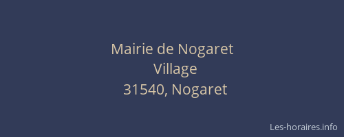 Mairie de Nogaret