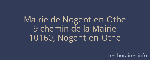Mairie de Nogent-en-Othe