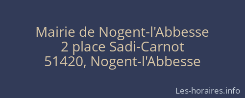 Mairie de Nogent-l'Abbesse