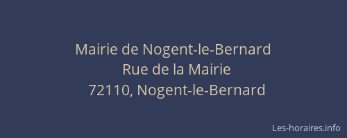 Mairie de Nogent-le-Bernard
