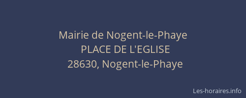 Mairie de Nogent-le-Phaye