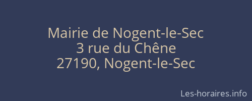 Mairie de Nogent-le-Sec