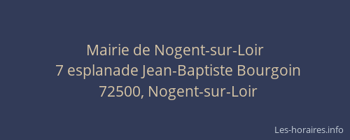 Mairie de Nogent-sur-Loir