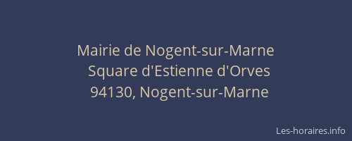 Mairie de Nogent-sur-Marne