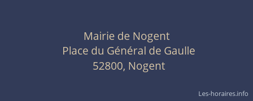 Mairie de Nogent