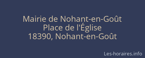 Mairie de Nohant-en-Goût