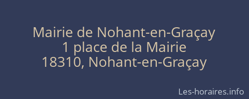 Mairie de Nohant-en-Graçay