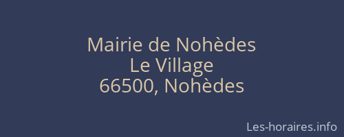 Mairie de Nohèdes
