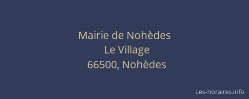 Mairie de Noh&egrave;des
