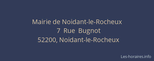 Mairie de Noidant-le-Rocheux