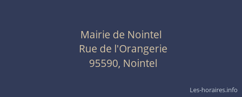 Mairie de Nointel