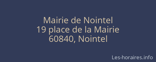 Mairie de Nointel