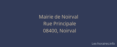 Mairie de Noirval