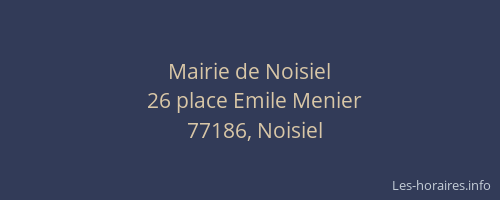 Mairie de Noisiel