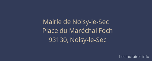 Mairie de Noisy-le-Sec