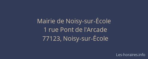Mairie de Noisy-sur-École
