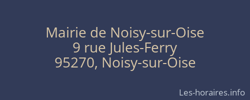 Mairie de Noisy-sur-Oise