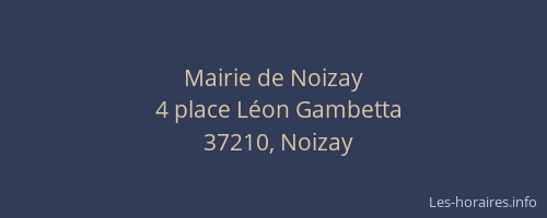 Mairie de Noizay