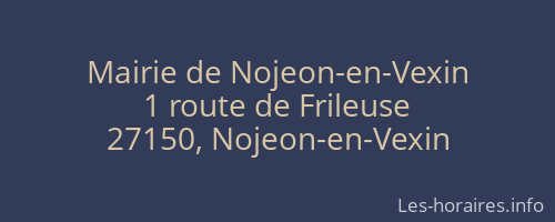Mairie de Nojeon-en-Vexin