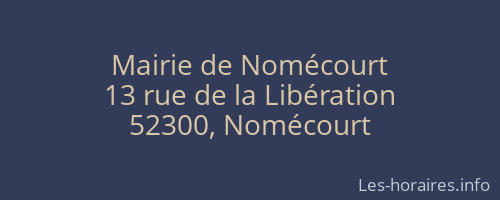 Mairie de Nomécourt