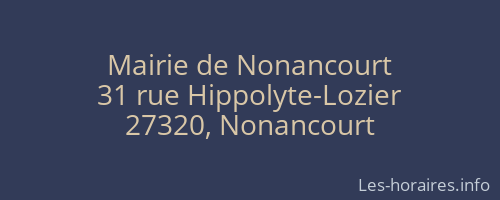 Mairie de Nonancourt