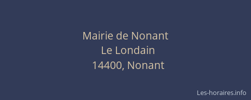 Mairie de Nonant