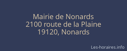 Mairie de Nonards